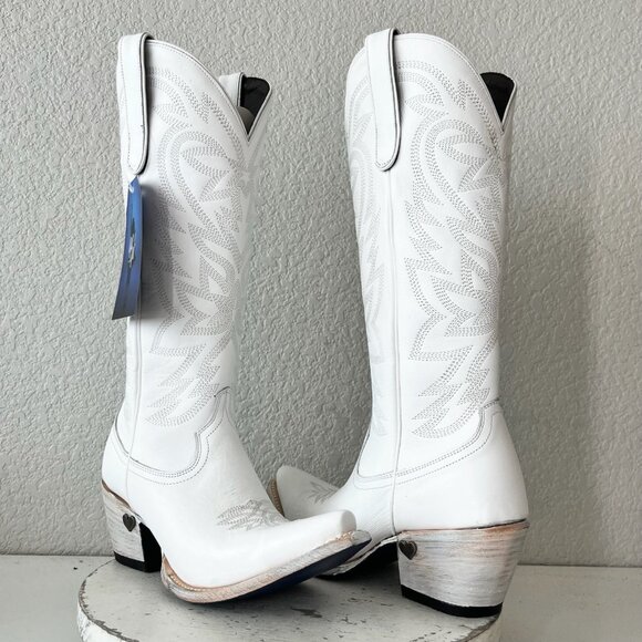 Lane MEGAN MORONEY Cowboy Boots Smokeshow Womens 9 White Western Cowgirl Tall - Picture 12 of 12